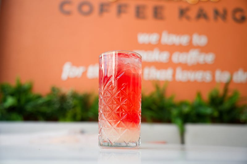 Fresh agua fresca drinks in glass jars
